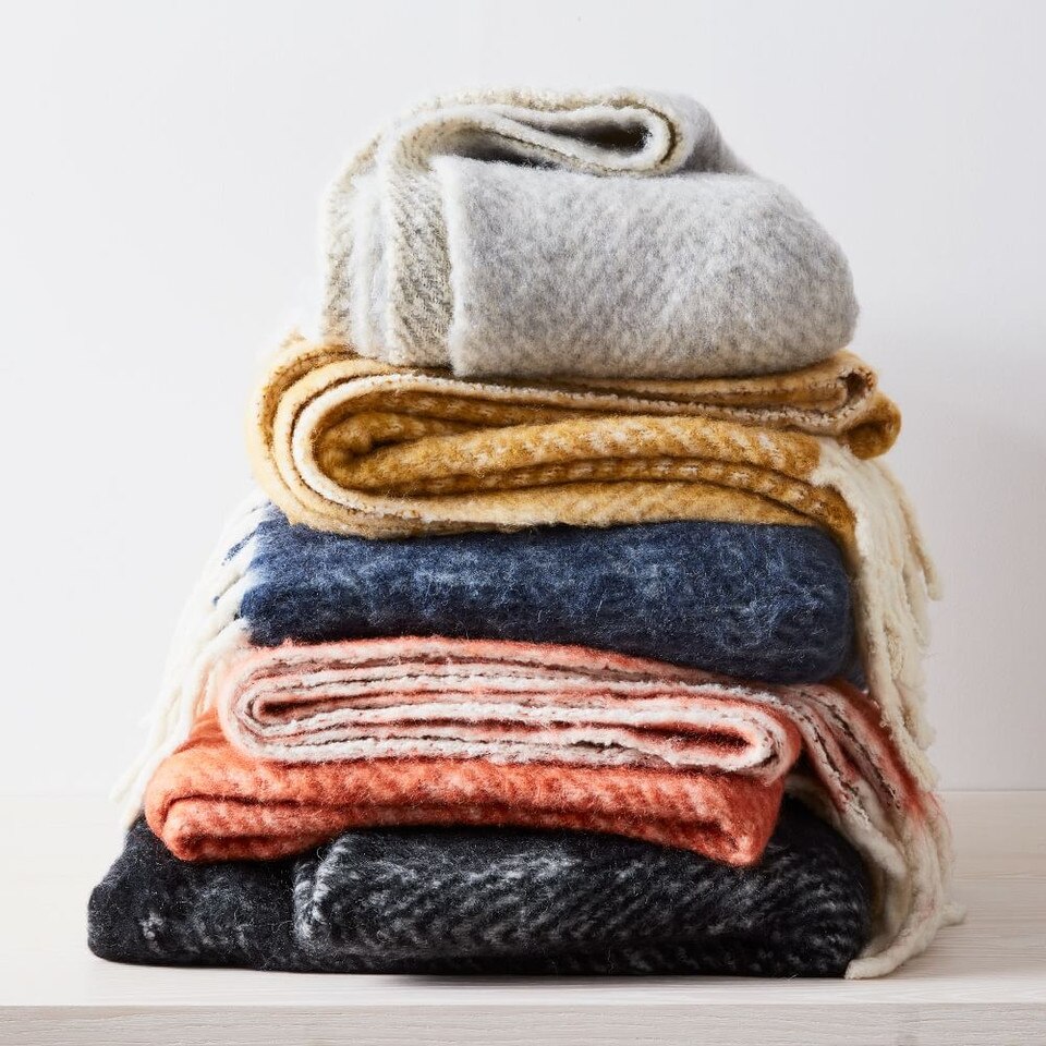 Brushed Herringbone Throw West Elm Australia